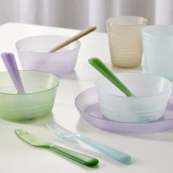 Lot de 4 bols pour enfant en plastique coloré Ø12xH.4,5cm < Gifi