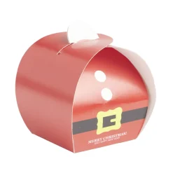 Lot de 4 boîtes cadeaux forme tenue Père Noël 10x10xH10,5cm < Gifi Sale