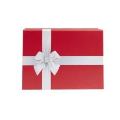 Lot de 3 boîtes cadeaux rectangulaires à empiler décor Noël 3 tailles