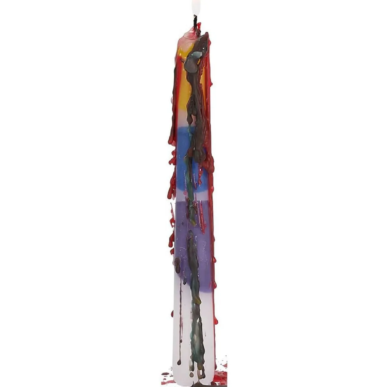 Lot de 2 bougies chandelle arc-en-ciel