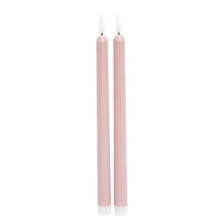 Lot de 2 bougies chandelles LED roses Ø2,2xH22,5cm < Gifi Clearance