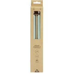 Lot de 2 bougies chandelles LED vertes Ø2,2xH22,5cm < Gifi New