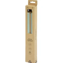 Lot de 2 bougies chandelles LED vertes Ø2,2xH22,5cm < Gifi New