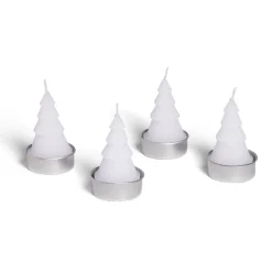 Lot de 4 bougies chauffe-plat forme sapin Noël - 3 coloris < Gifi Sale