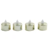 Lot de 4 bougies de table à LED Ø3,7cm - 2 modèles doré ou argenté < Gifi Discount