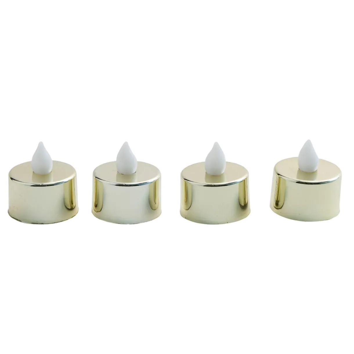 Lot de 4 bougies de table à LED Ø3,7cm - 2 modèles doré ou argenté < Gifi Discount