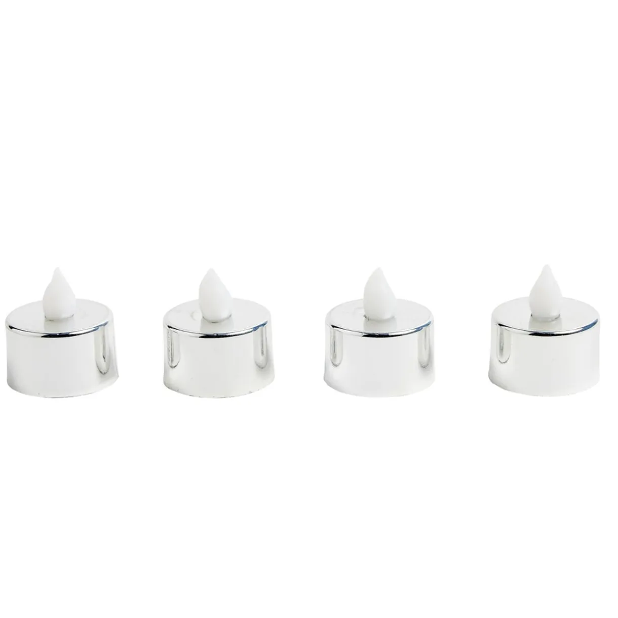 Lot de 4 bougies de table à LED Ø3,7cm - 2 modèles doré ou argenté < Gifi Discount