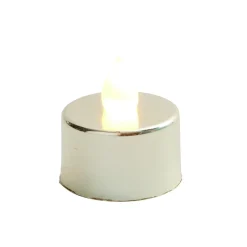 Lot de 4 bougies de table à LED Ø3,7cm - 2 modèles doré ou argenté < Gifi Discount