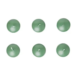 Lot de 6 bougies flottantes cire verte Ø4,5cm
