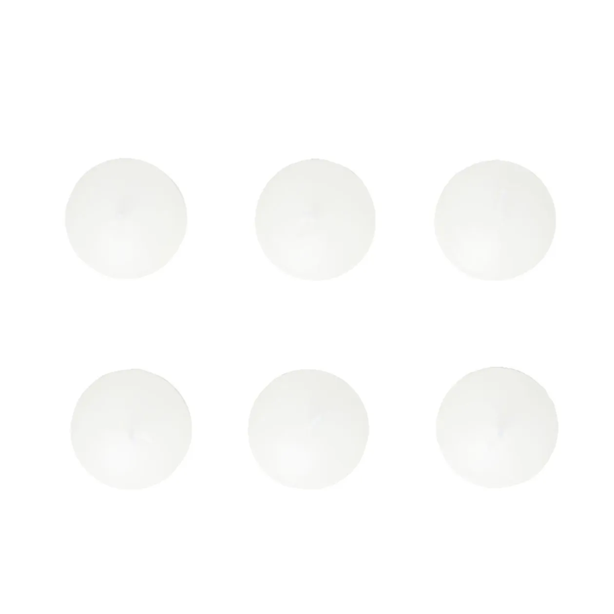 Lot de 6 bougies flottantes cire blanche Ø4,5cm