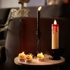 Lot de 3 bougies Halloween forme citrouille orange