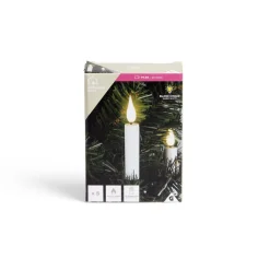 Lot de 5 bougies LED blanches flamme blanc chaud avec télécommande < Gifi Best