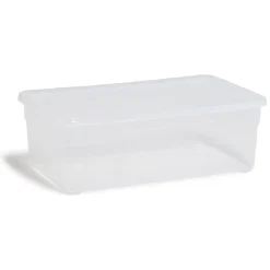 Lot de 4 box 11L plastique transparent