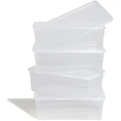 Lot de 4 box 11L plastique transparent