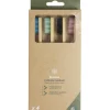 Lot de 4 brosses à dents medium poils nylon et manche bambou < Gifi Discount