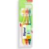 Lot de 3 brosses à dents Signal médium orange/jaune/vert