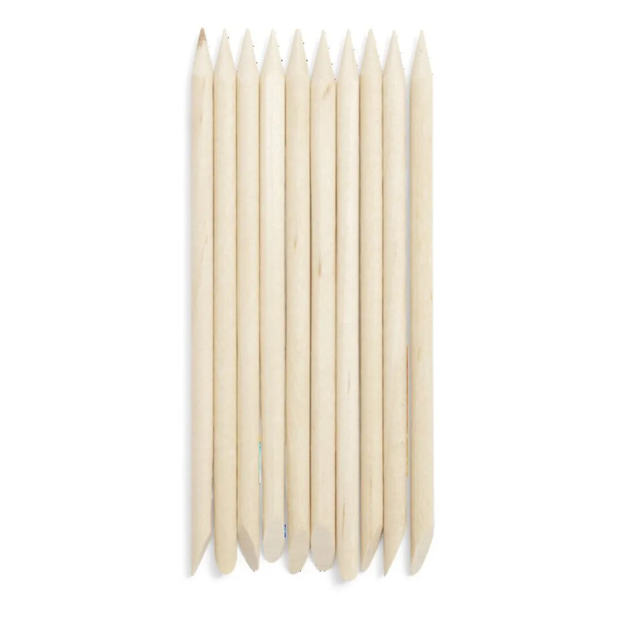 Lot de 10 bâtonnets repousse-cuticules en bambou