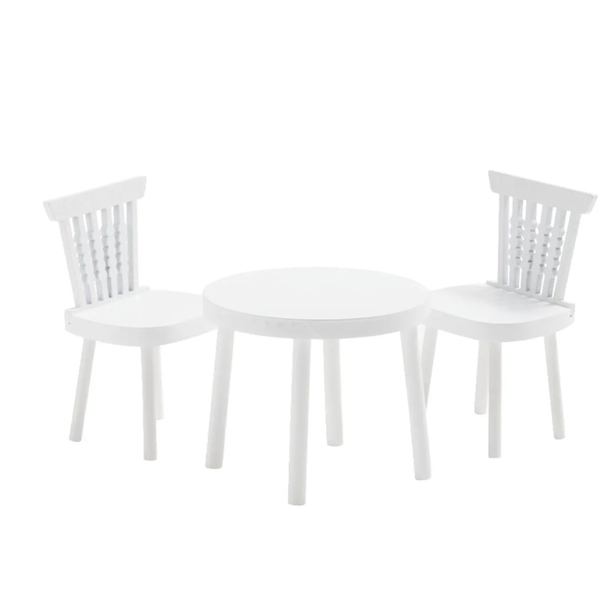 Lot de 2 chaises avec table pour lutin farceur en bois blanc < Gifi Online