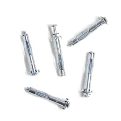 Lot de 5 chevilles métal avec vis Ø8x46mm charge 30kg