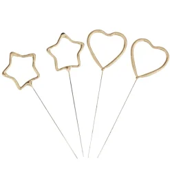 Lot de 4 cierges magiques forme étoile et coeur < Gifi