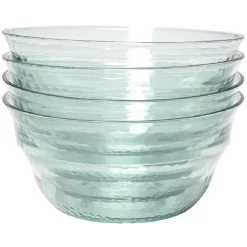Lot de 4 coupelles en plastique effet martelé