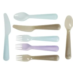 Lot de 12 couverts pour enfant plastique coloré