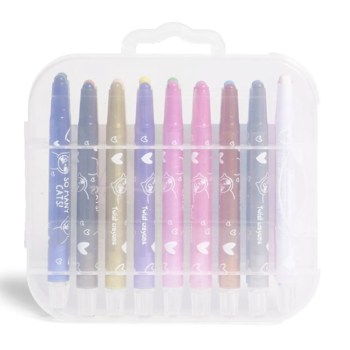 Lot de 18 crayons twistables multicolore < Gifi