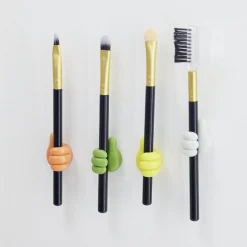 Lot de 10 crochets adhésifs forme main multicolore