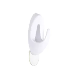 Lot de 12 crochets adhésifs plastique blanc < Gifi New
