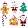 Lot de 6 décoration de Noël en bois à suspendre H6cm