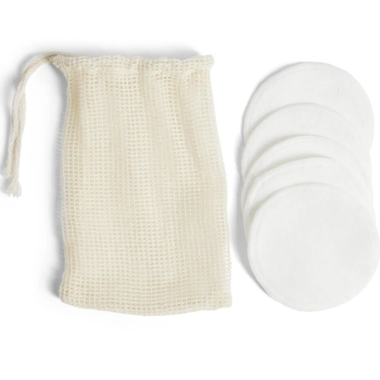 Lot de 5 disques démaquillants en coton réutilisables Ø8cm < Gifi Online
