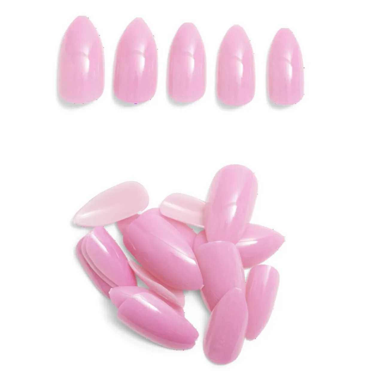 Lot de 24 faux ongles caméléon avec stickers de colle plastique rouge
