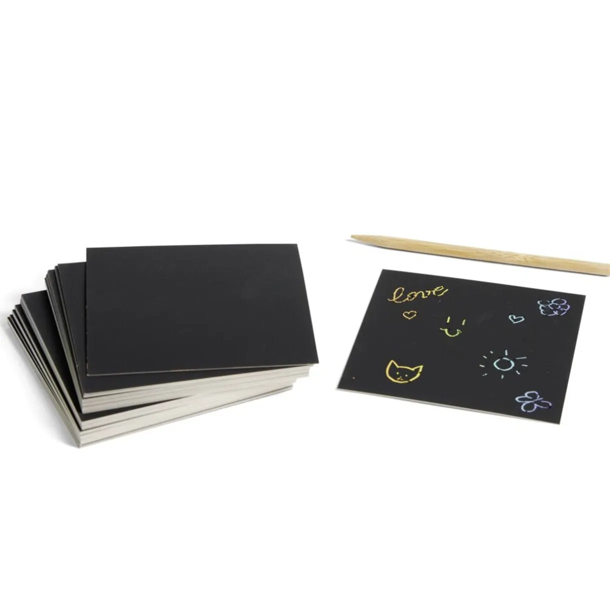 Lot de 100 feuilles de dessin à gratter arc-en-ciel < Gifi Outlet