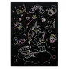 Lot de 6 feuilles à gratter thème licorne avec stylet en bois < Gifi