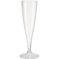 Lot de 6 flûtes 140ml plastique transparent Ø5xH18cm < Gifi