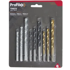 Lot de 9 forets acier