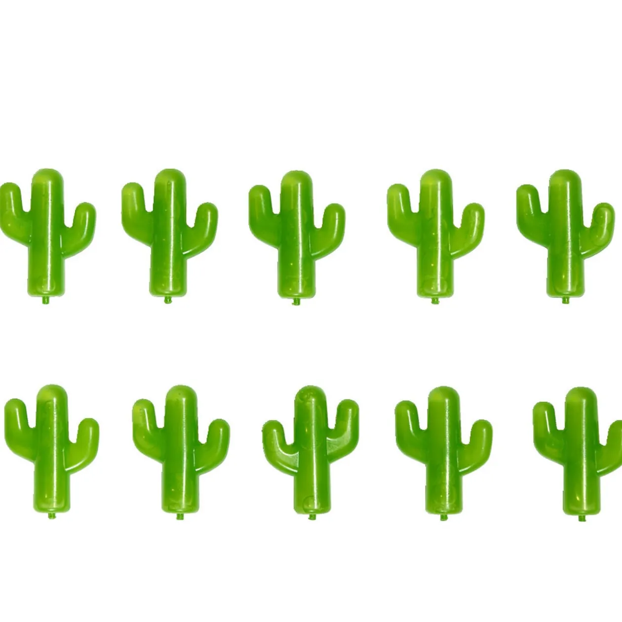 Lot de 10 glaçons réutilisables en forme de cactus 5x3,5cm