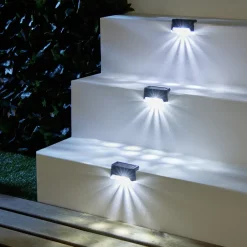 Lot de 3 lampes éclairage sol et escalier LED blanc froid < Gifi Outlet