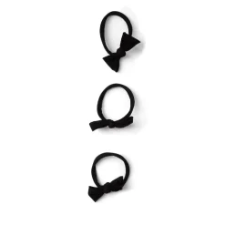 Lot de 3 élastiques à cheveux avec noeud papillon polyester noir < Gifi Best