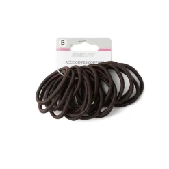 Lot de 15 élastiques à cheveux basiques polyester marron < Gifi Best