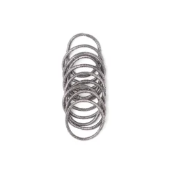Lot de 15 élastiques à cheveux polyester noir et fil métallique argenté < Gifi Discount