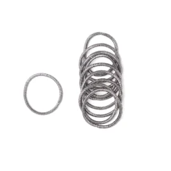Lot de 15 élastiques à cheveux polyester noir et fil métallique argenté < Gifi Discount