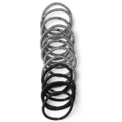 Lot de 15 élastiques à cheveux polyester noir et blanc aspect chiné < Gifi Outlet