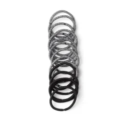 Lot de 15 élastiques à cheveux polyester noir et blanc aspect chiné < Gifi Outlet