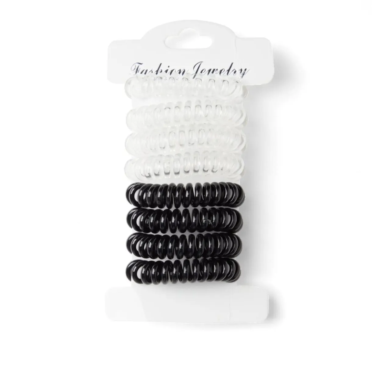 Lot de 8 élastiques à cheveux spirale caoutchouc 3 coloris < Gifi Outlet