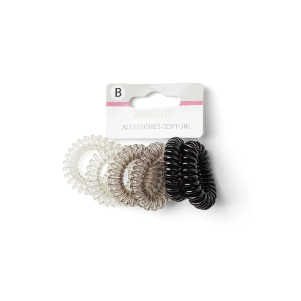 Lot de 6 élastiques à cheveux spirale caoutchouc 3 coloris < Gifi Best