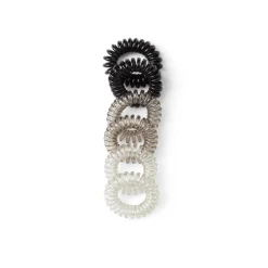 Lot de 6 élastiques à cheveux spirale caoutchouc 3 coloris < Gifi Best