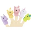 Lot de 5 marionnettes à doigt thème licorne