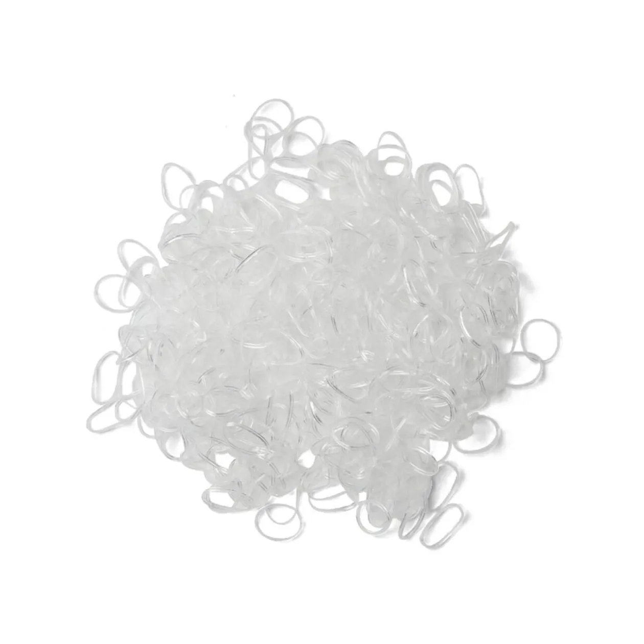 Lot de 500 mini élastiques à cheveux caoutchouc transparent