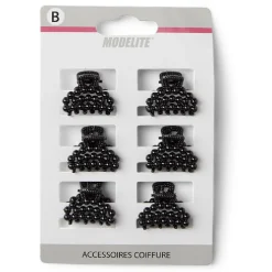Lot de 10 mini pinces cheveux papillon noir brillant L2cm < Gifi Sale